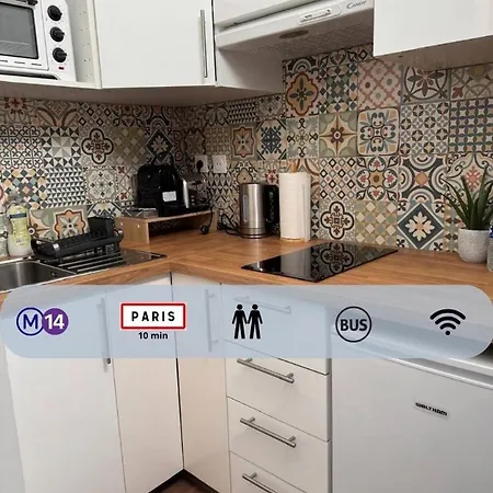 Daire Cozy Arago - Metro 13 - Rez-de-chaussee Saint-Ouen (Seine-Saint-Denis)